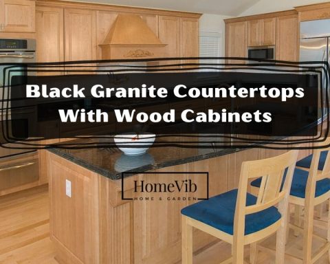 Black Granite Countertops With Wood Cabinets