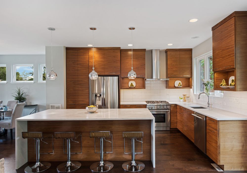 Quartz Looks Best With Wood Cabinets