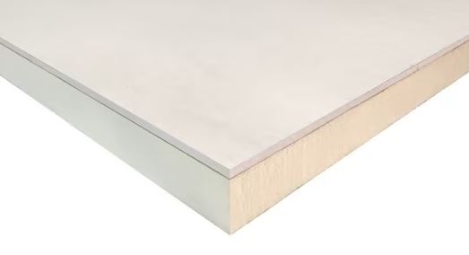 Thermally insulated plasterboard