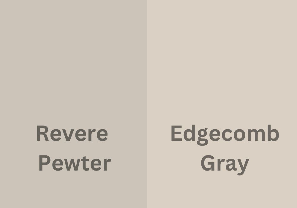 Is Edgecomb Gray Lighter Than Revere Pewter?