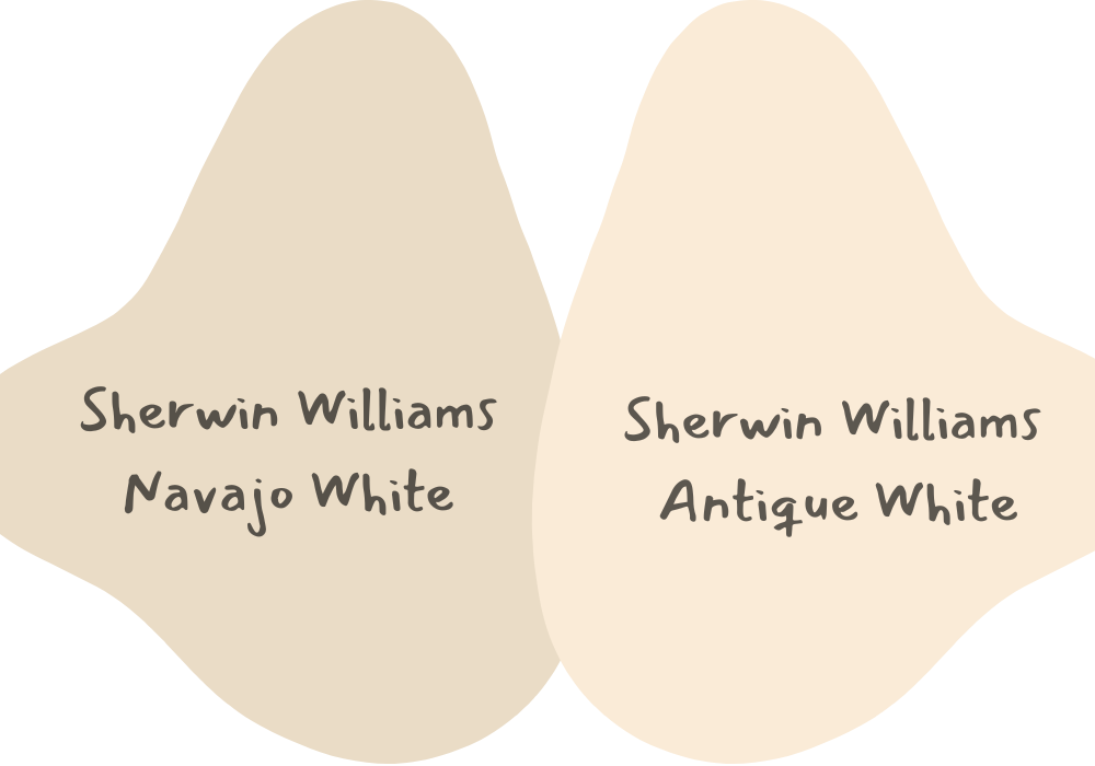 Sherwin Williams Navajo White vs. Antique White