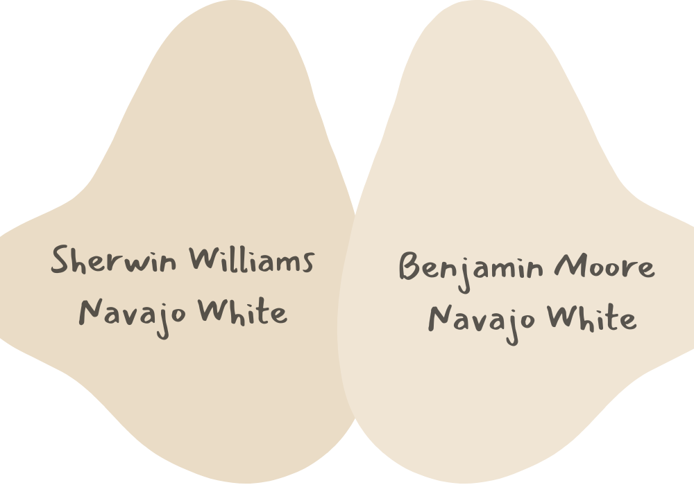 Sherwin Williams Navajo White vs. Benjamin Moore Navajo White