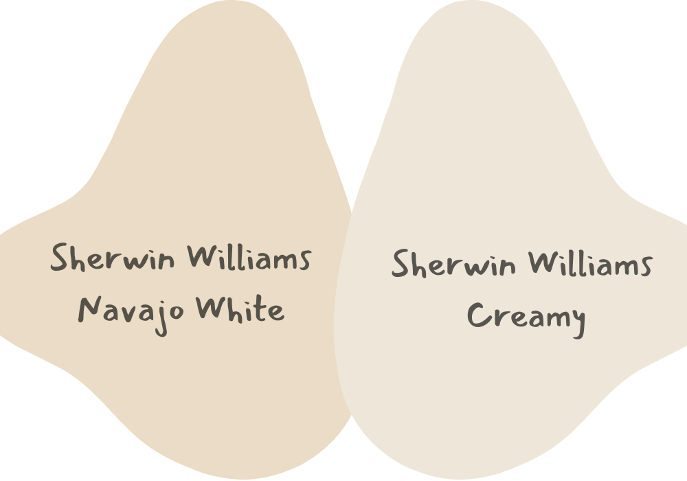 Sherwin Williams Navajo White vs. Creamy