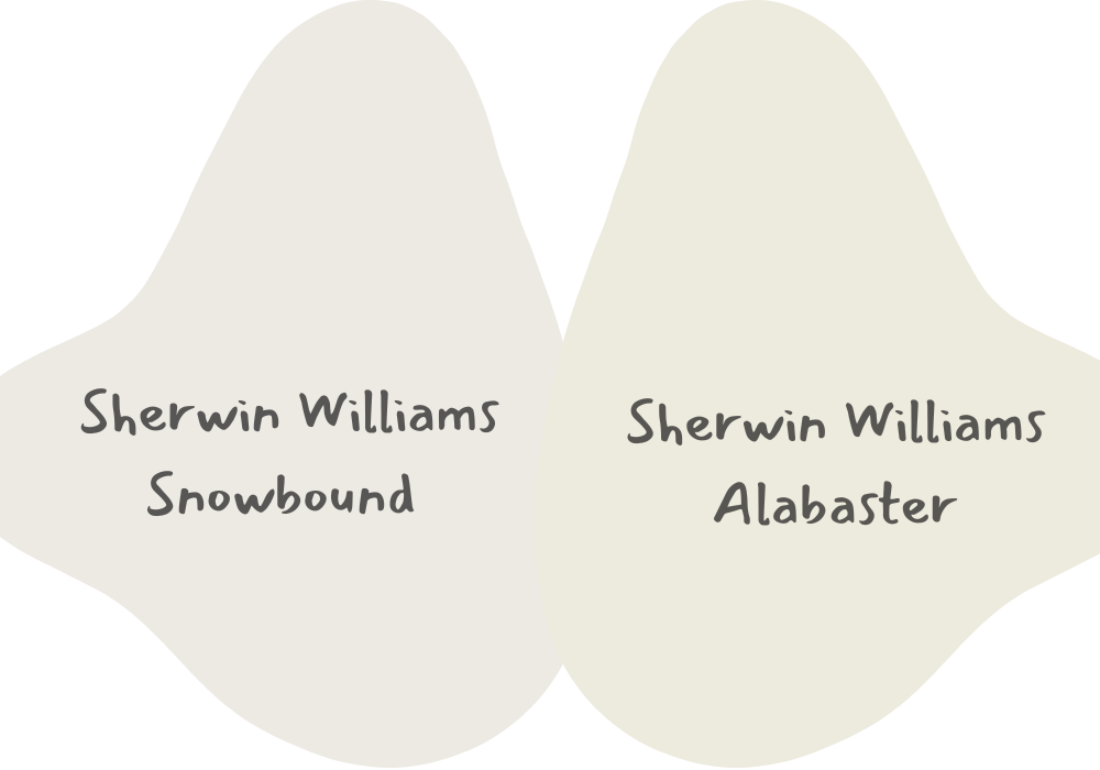 Sherwin Williams Snowbound vs. Alabaster