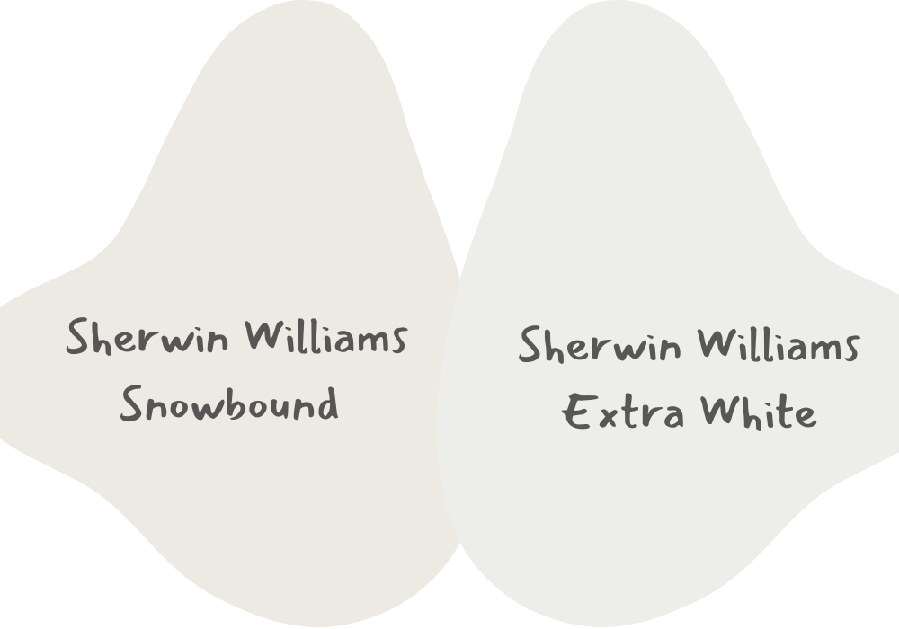 Sherwin Williams Snowbound vs. Extra White
