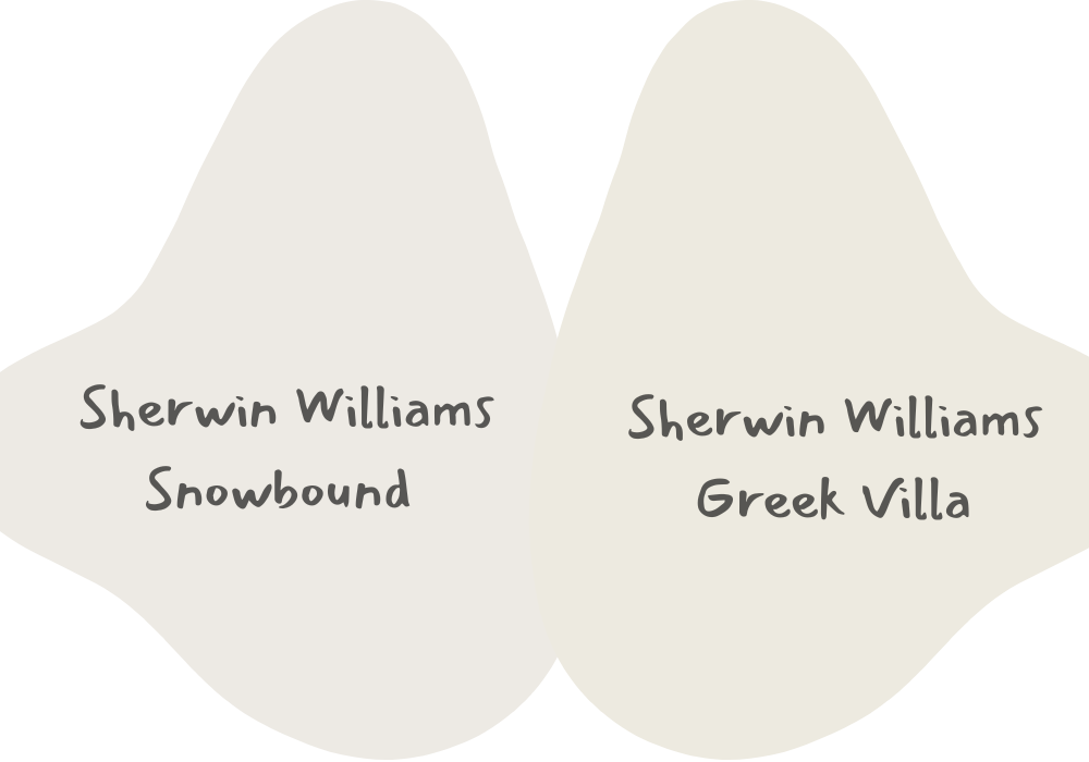 Sherwin Williams Snowbound vs. Greek Villa