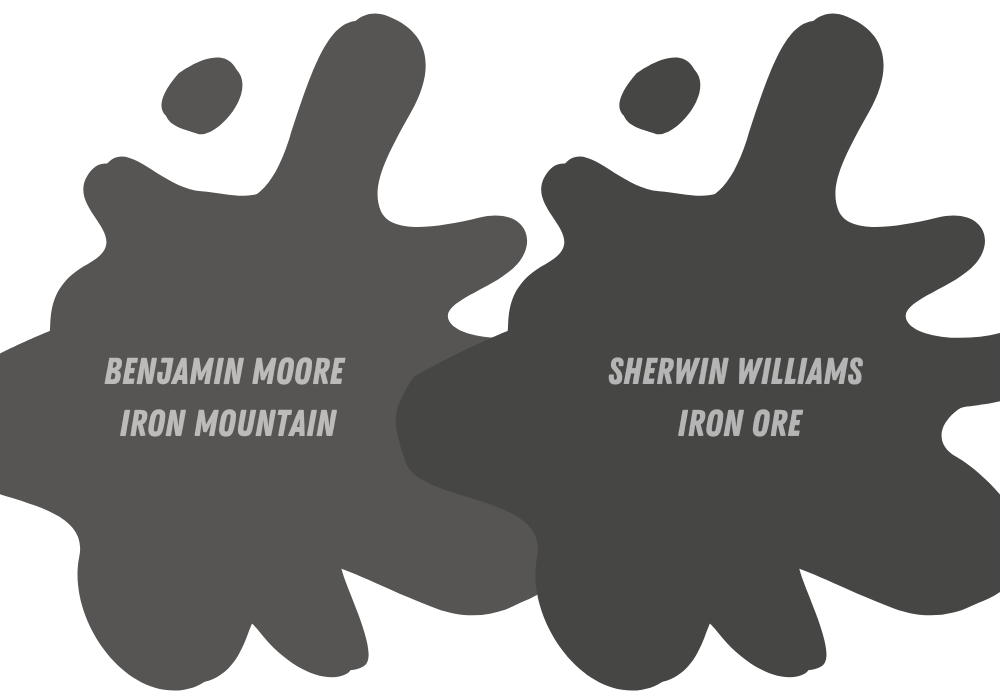 What Is the Difference Between Benjamin Moore's Iron Mountain And Sherwin Williams Iron Ore?