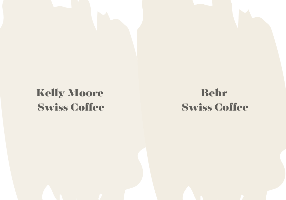 What Is the Difference Between Kelly Moore Swiss Coffee And Behr Swiss Coffee?