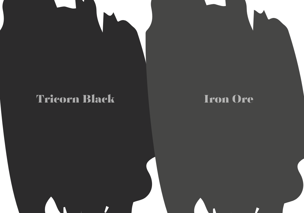 What Is the Difference Between Sherwin Williams Tricorn Black And Iron Ore?