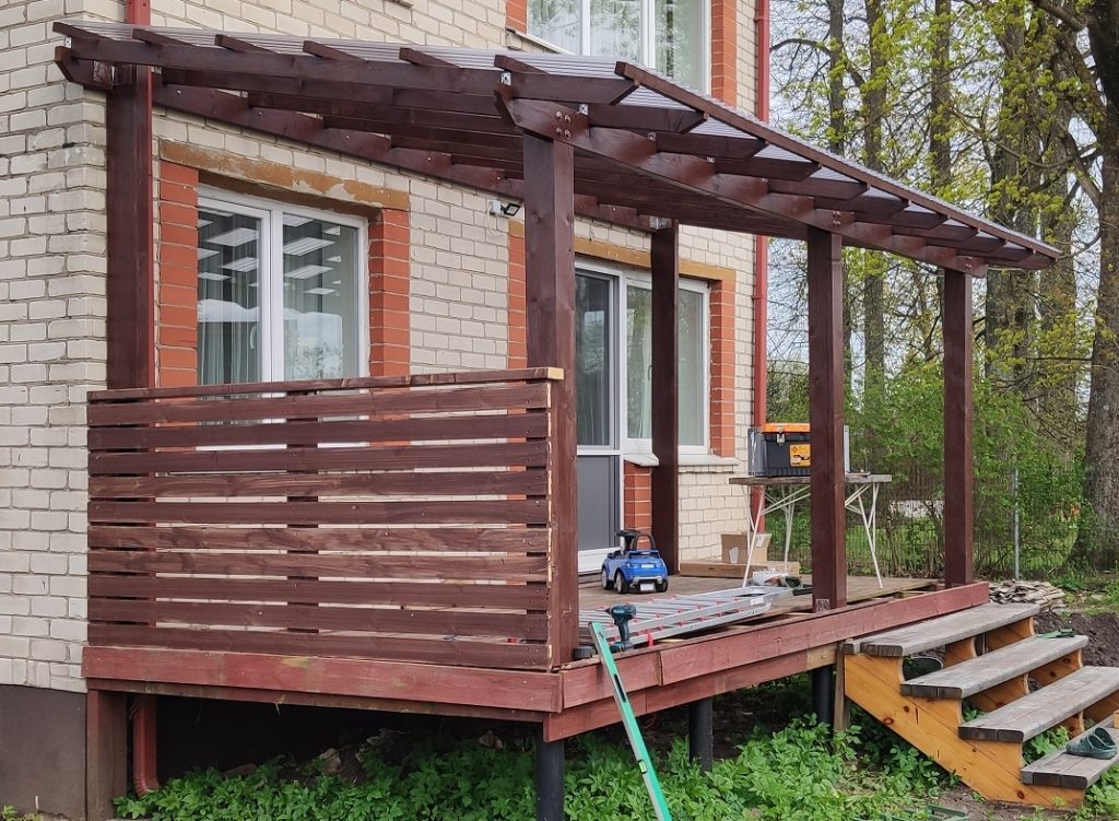 Terrace railing installation