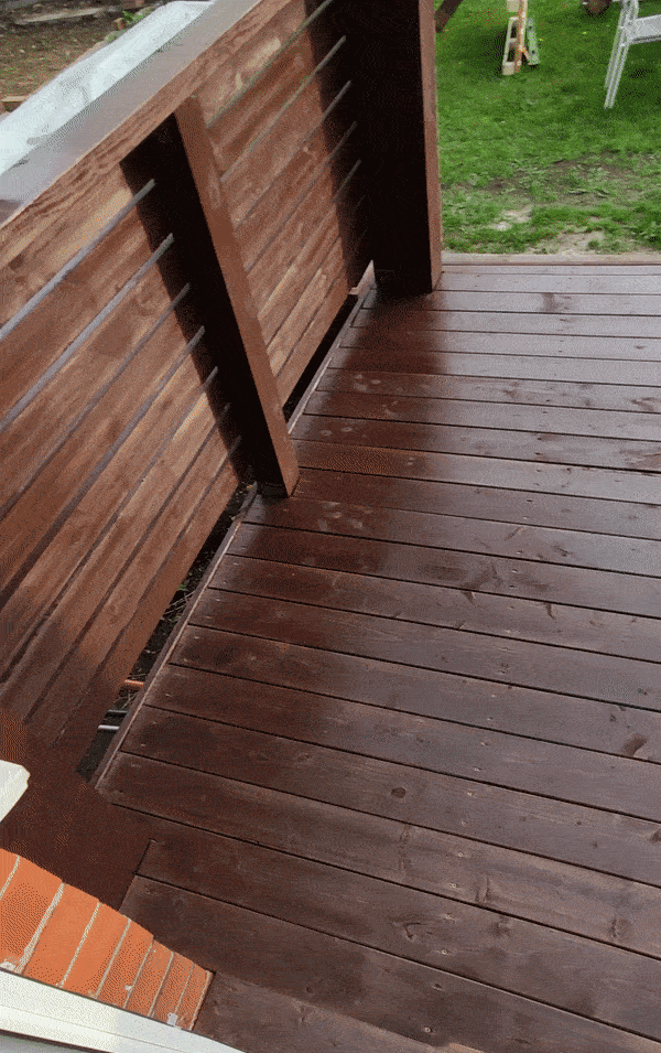 Terrace deck after painting