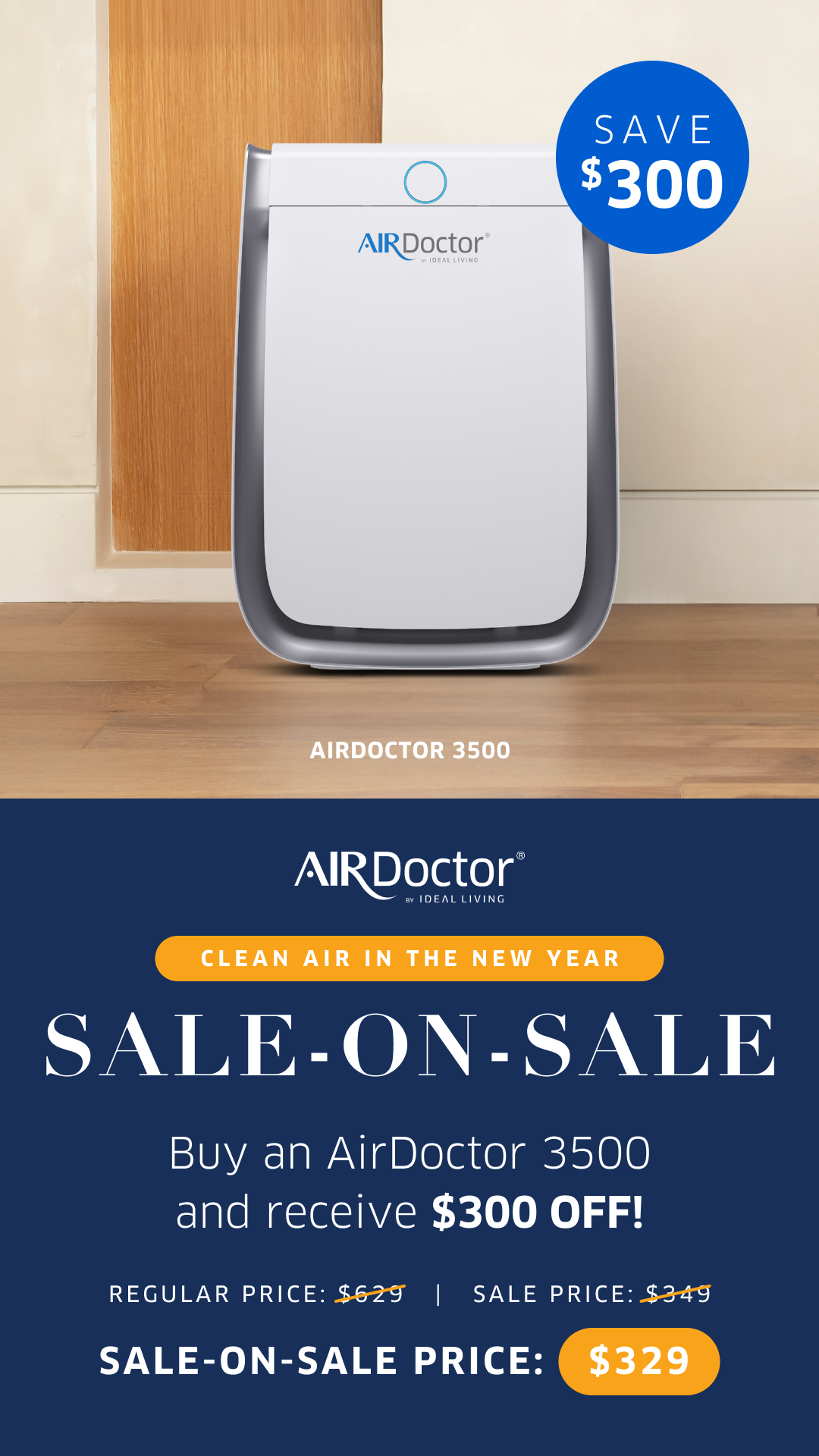 AirDoctor 3500 sale on sale 300 off free shipping